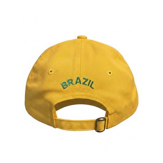 CallouPrint Brazil Fan Cap Yellow Adjustable Soccer Baseball Style with CBF Logo