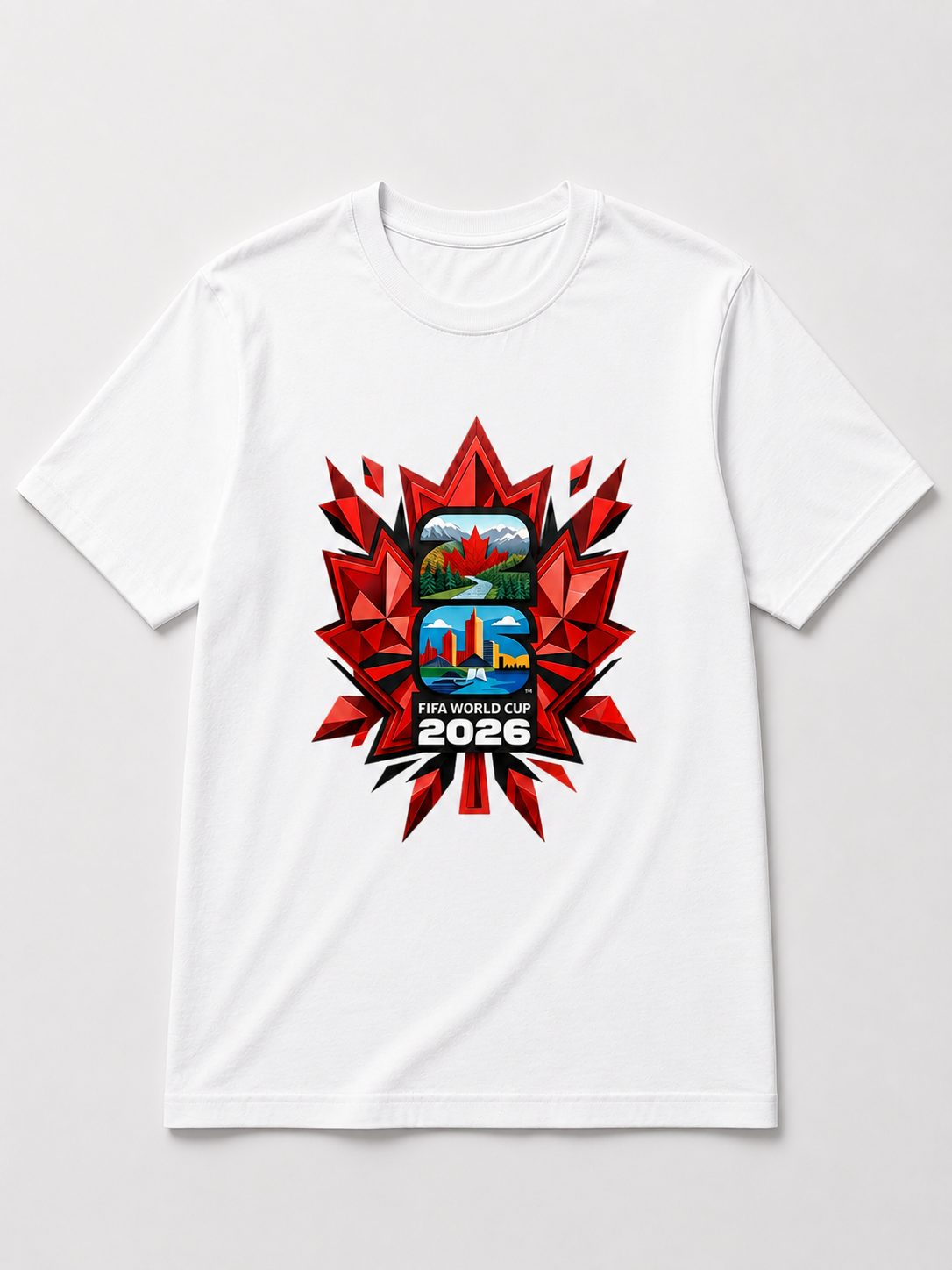 CallouPrint-Canada FIFA World Cup 2026 Soccer Graphic T-Shirt 100% Cotton