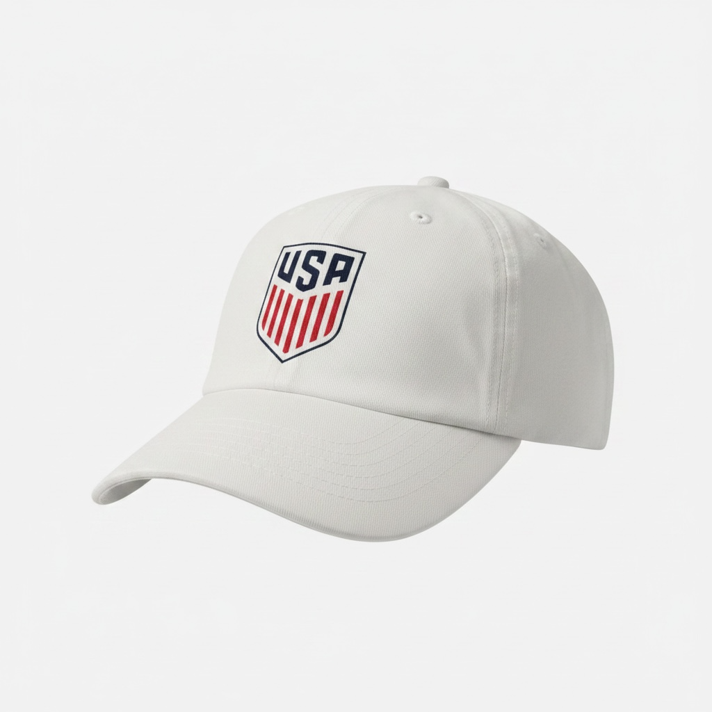 CallouPrint USA Fan Cap White Adjustable Baseball Style