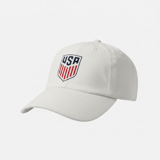 CallouPrint USA Fan Cap White Adjustable Baseball Style